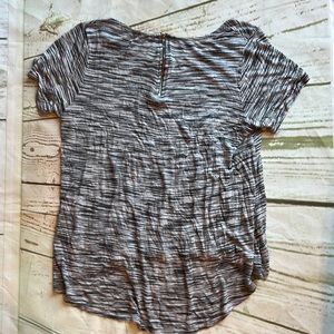 🎃Black and white zipper tee